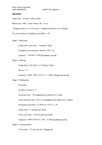 Operations Management Midterm: Doughnut Production Capacity Analysis
