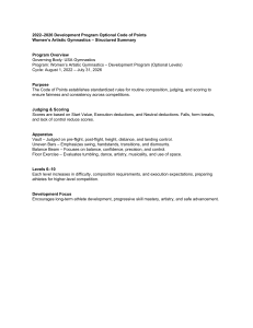 2022-2026 Gymnastics Code of Points Summary