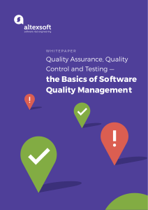 Basics of Software Quality Management