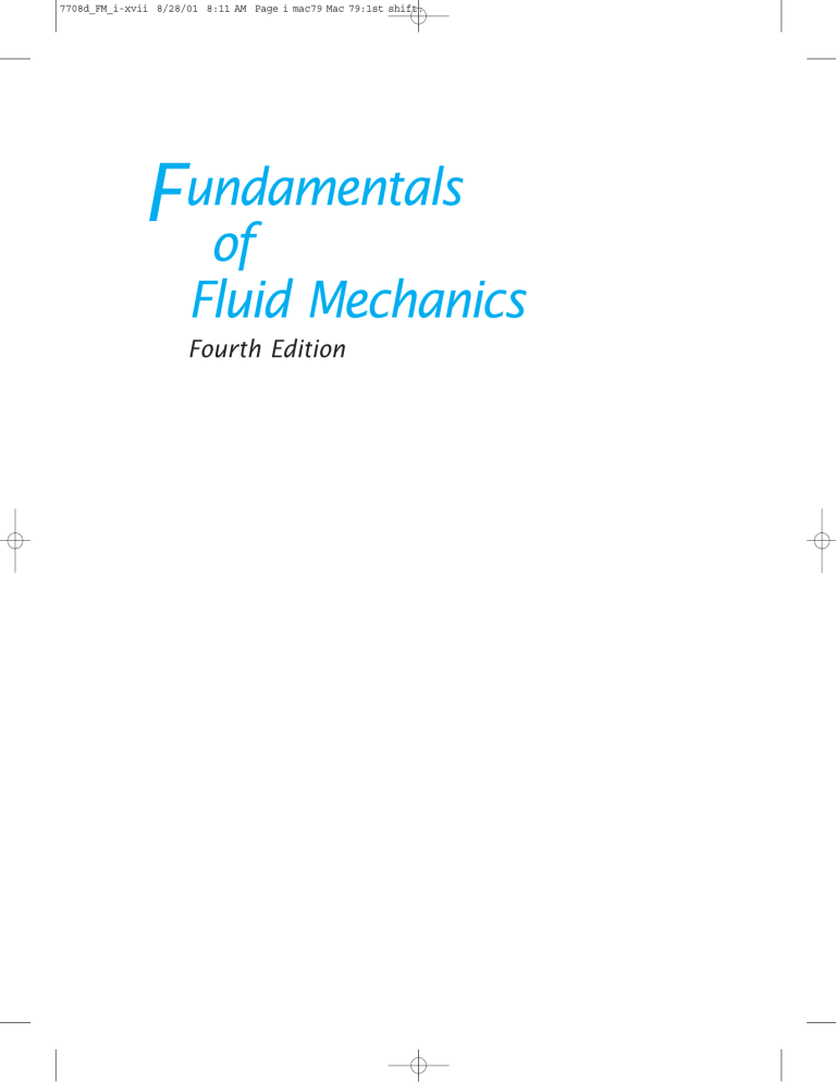 Fundamentals of Fluid Mechanics 4th Ed.