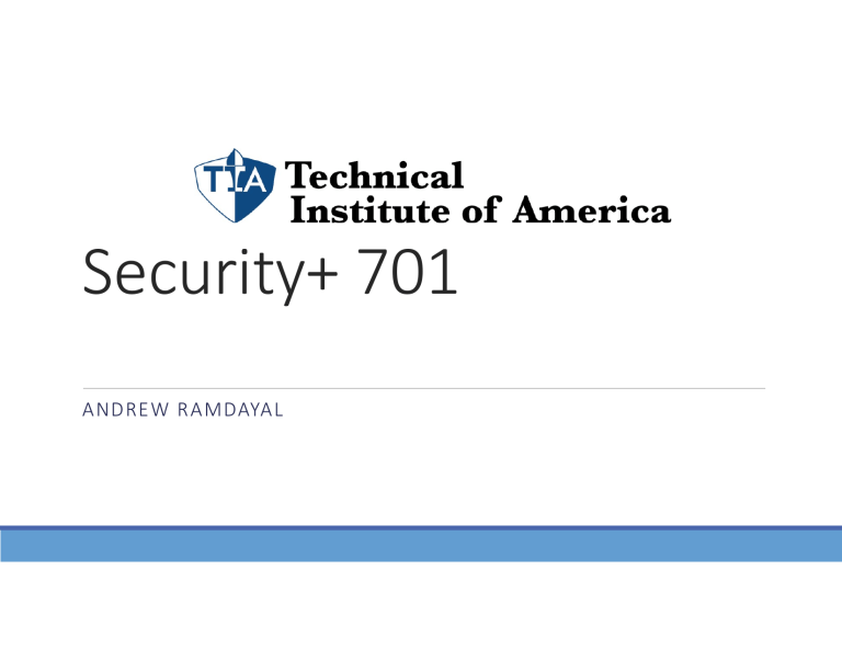 CompTIA Security+ SY0-701 Course Notes