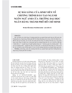 Student Satisfaction with English Program at Banking University