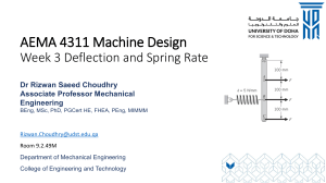 Machine Design: Deflection and Spring Rate