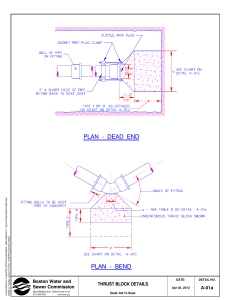 Thrust Restraint Details for Water Mains
