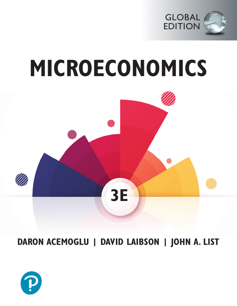 Microeconomics 3rd Edition Global Edition Textbook