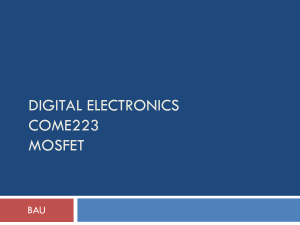 MOSFET Basics: Digital Electronics Presentation