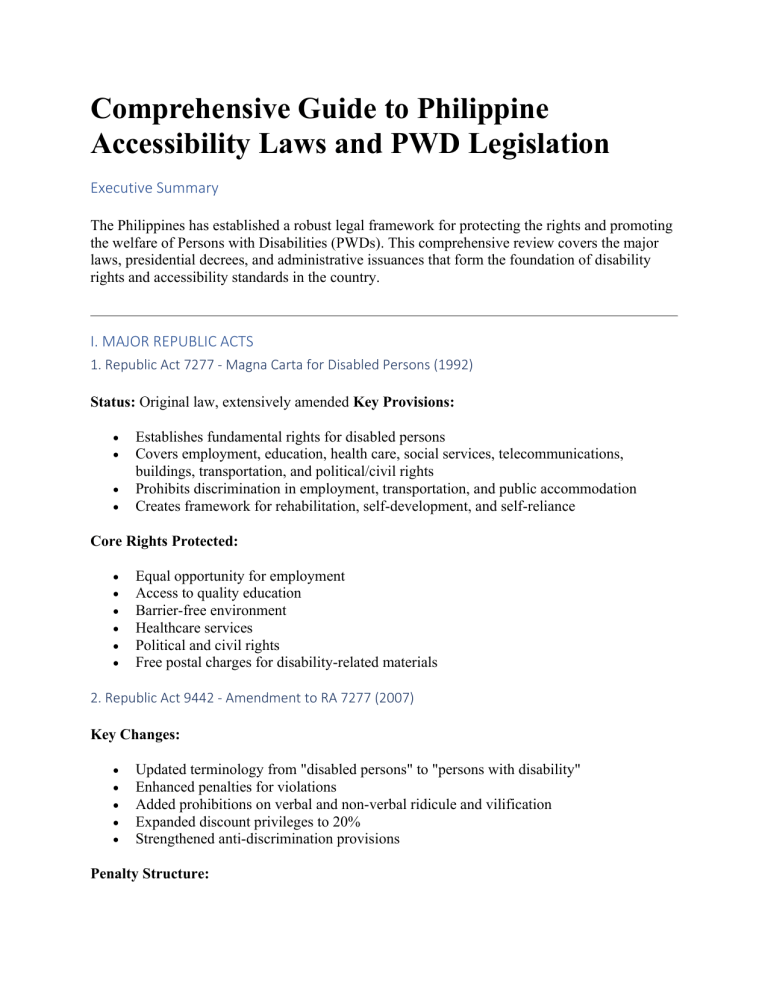 Pwd Visual Disability Requirements Guide to Philippine PWD & Accessibility Laws
