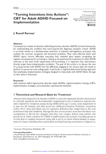 CBT for Adult ADHD: Implementation Strategies