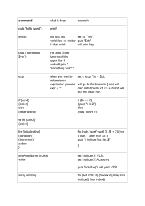 Tcl Programming Commands Cheat Sheet