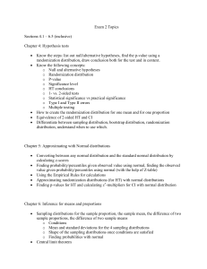 Statistics Exam 2 Study Guide