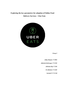Exploring Online Food Delivery Adoption: Uber Eats Market Research Report