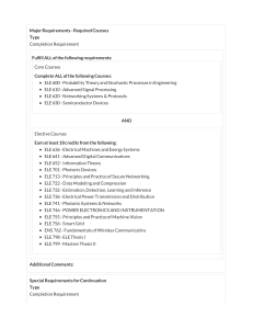 Electrical Engineering Master's Course Requirements & Electives