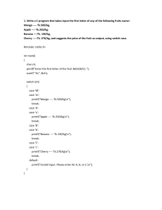 C Programming Switch Case Examples: Fruit Price & Max Number