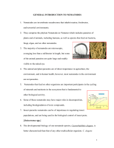 General Introduction to Nematodes
