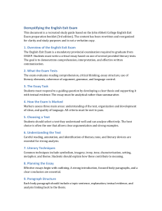 Demystifying the English Exit Exam Study Guide