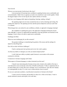 German Language Learning Reflection: Student Progress & Challenges
