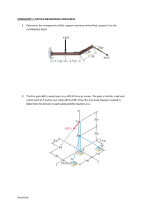 ME2210 Engineering Mechanics Worksheet 2 Problems