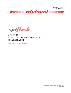 W25Q64JV Datasheet | 64M-bit Serial Flash Memory