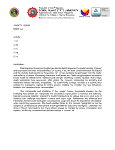 Hunger Games Literary Analysis Assignment