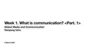 Transmission vs Ritual Communication Models