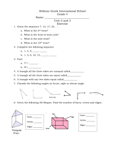 Grade 4 Math: Sequences & Shapes Worksheet