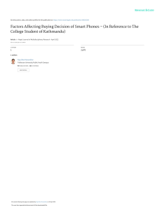 Factors Affecting Smartphone Buying Decisions