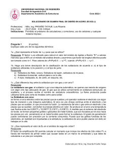 Soluciones de examen final de Dise&ntilde;o en Acero: Universidad Nacional de Ingenier&iacute;a