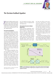 Decision-Feedback Equalizer Circuit Analysis