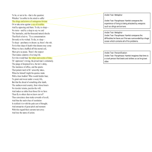 Hamlet's 'To be, or not to be' Soliloquy Analysis