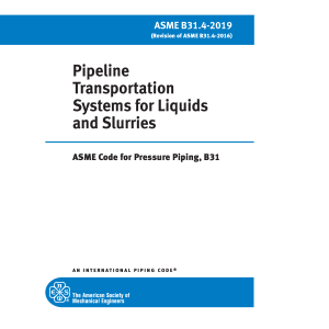 ASME B31.4-2019 Liquid Pipeline Code