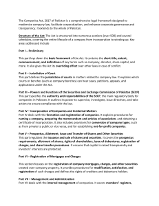 Companies Act 2017 Pakistan: Structure & Key Provisions