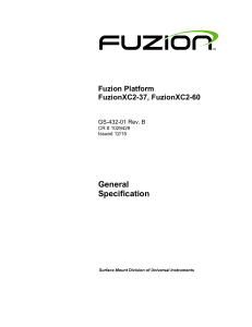 Fuzion Platform FuzionXC2-37/60 General Specification (GS-432-01)