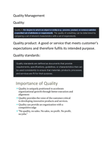 Quality Management