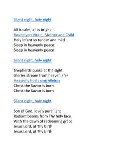 Silent Night Hymn Lyrics English Sinhala