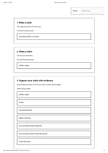 Fire Forensics Case Study Worksheet