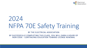 NFPA 70E 2024 Safety Training Guide