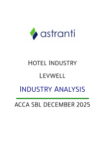Hotel Industry Levwell Analysis for ACCA SBL 2025