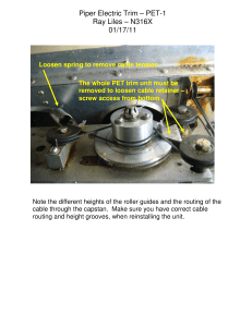Piper PET-1 Trim Maintenance Guide