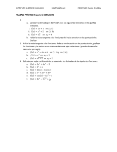 TRABAJO PRACTICO 4. Derivadas. Parte I