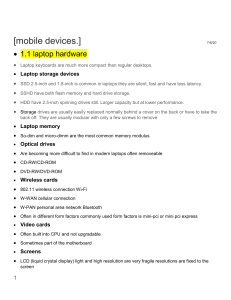 Laptop Hardware & IP Networking Intro
