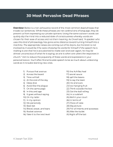 30 Most Pervasive Dead Phrases