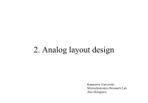 Analog Layout Design Lecture Notes