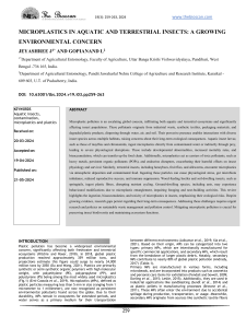 Microplastics in Aquatic and Terrestrial Insects: A Growing Environmental Concern