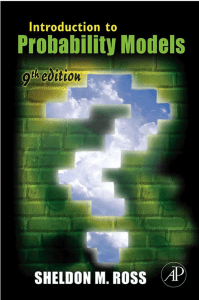 Introduction to Probability Models 9th Edition by Sheldon M. Ross