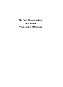 Finite Element Method Solid Mechanics Vol 2