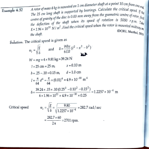 Shaft Critical Speed & Vibration: Solved Engineering Examples