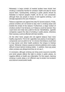 Ban Smoking in Public: A Health Persuasive Essay