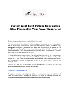 Custom Wool Tallit Options from Galilee Silks - Personalize Your Prayer Experience