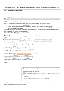 Close Reading Worksheet: Analyzing Akunna's Feelings