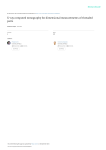 X-ray CT for Threaded Parts Measurement